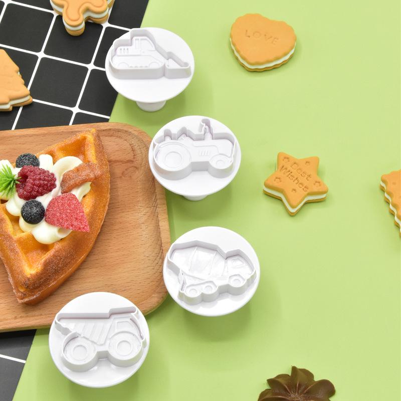 Kitchen Kids Baking Set - 3D Car Plane Cookie Cutter Set