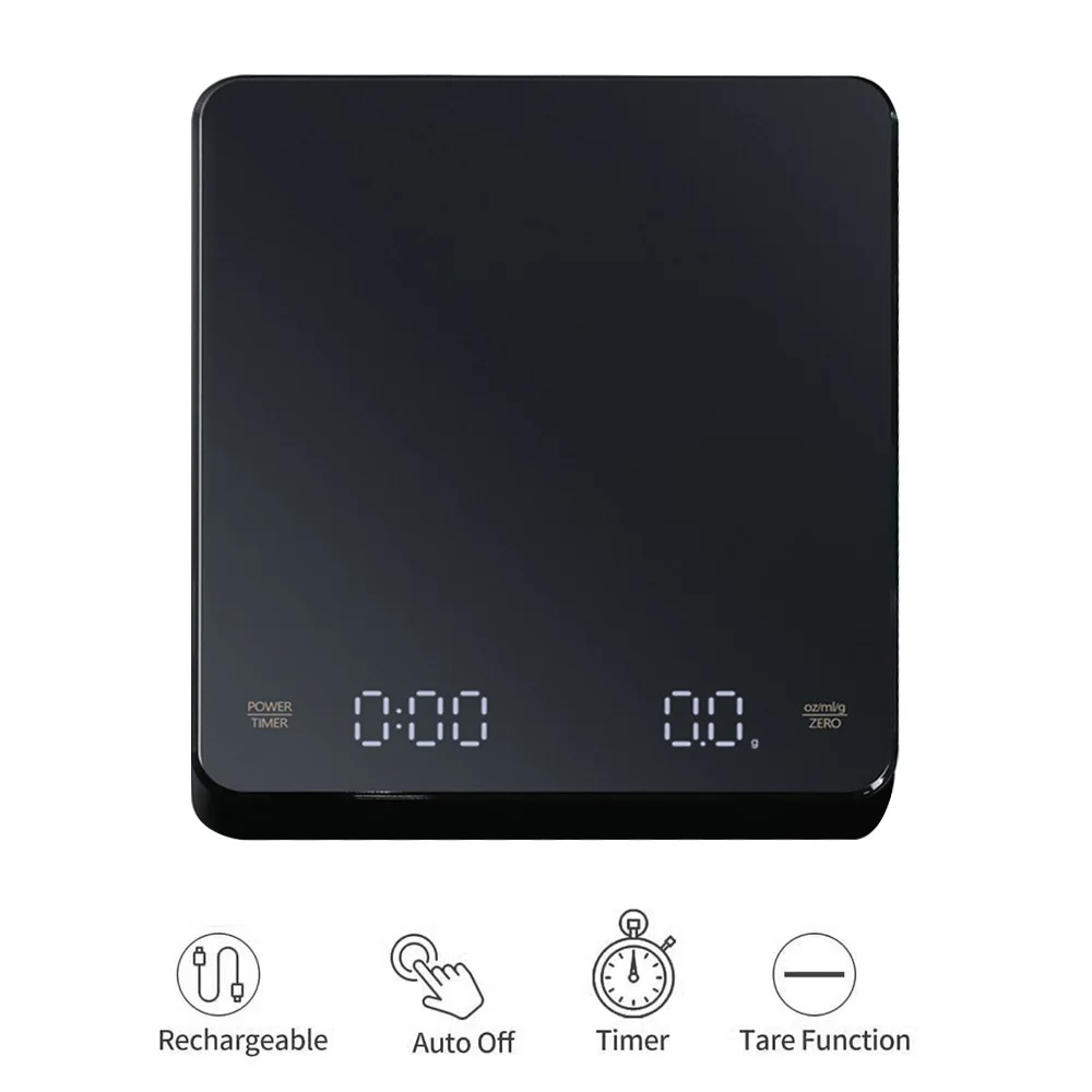 Kitchen Baking Timer - Digital Coffee Scale with Timer LED