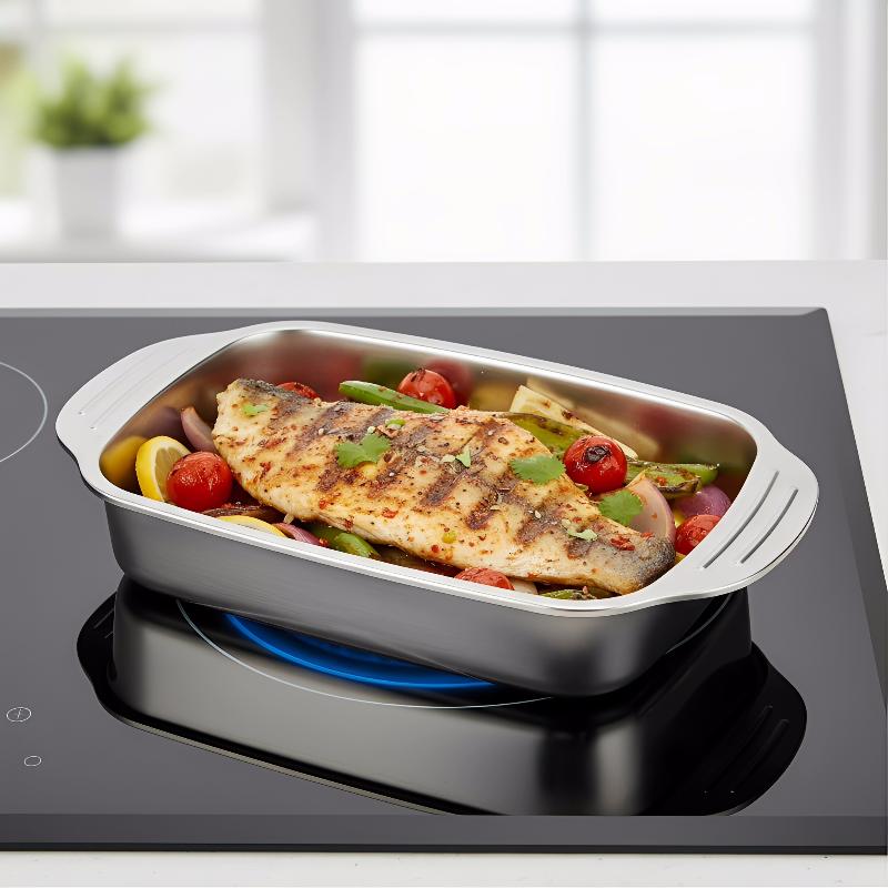 Kitchen Baking Tray Set - 2PCS 16x9 Inch Stainless Steel Baking