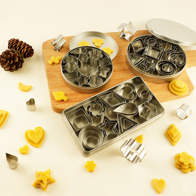 Baking Kitchen Set - 12/30PCS Stainless Steel Mini Cookie Cutters