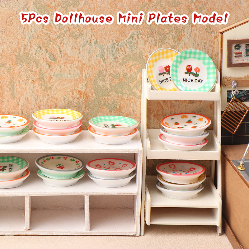 5Pcs 1/12 Dollhouse Mini Plate – обзор и цена Miniature Baking Kitchen