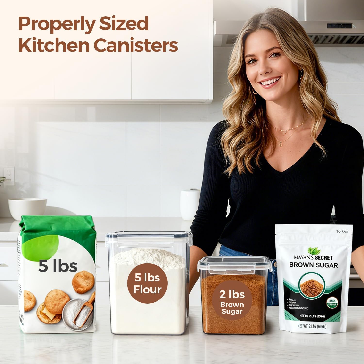 3-Piece Airtight Food Storage  – обзор и цена Kitchen Baking Pantry