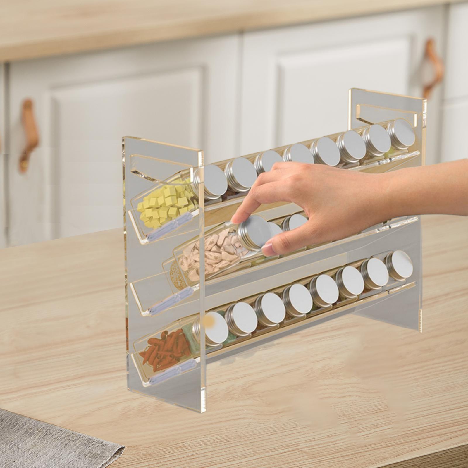 Acrylic Spice Rack Perfume Org – обзор и цена Kitchen Baking Pantry