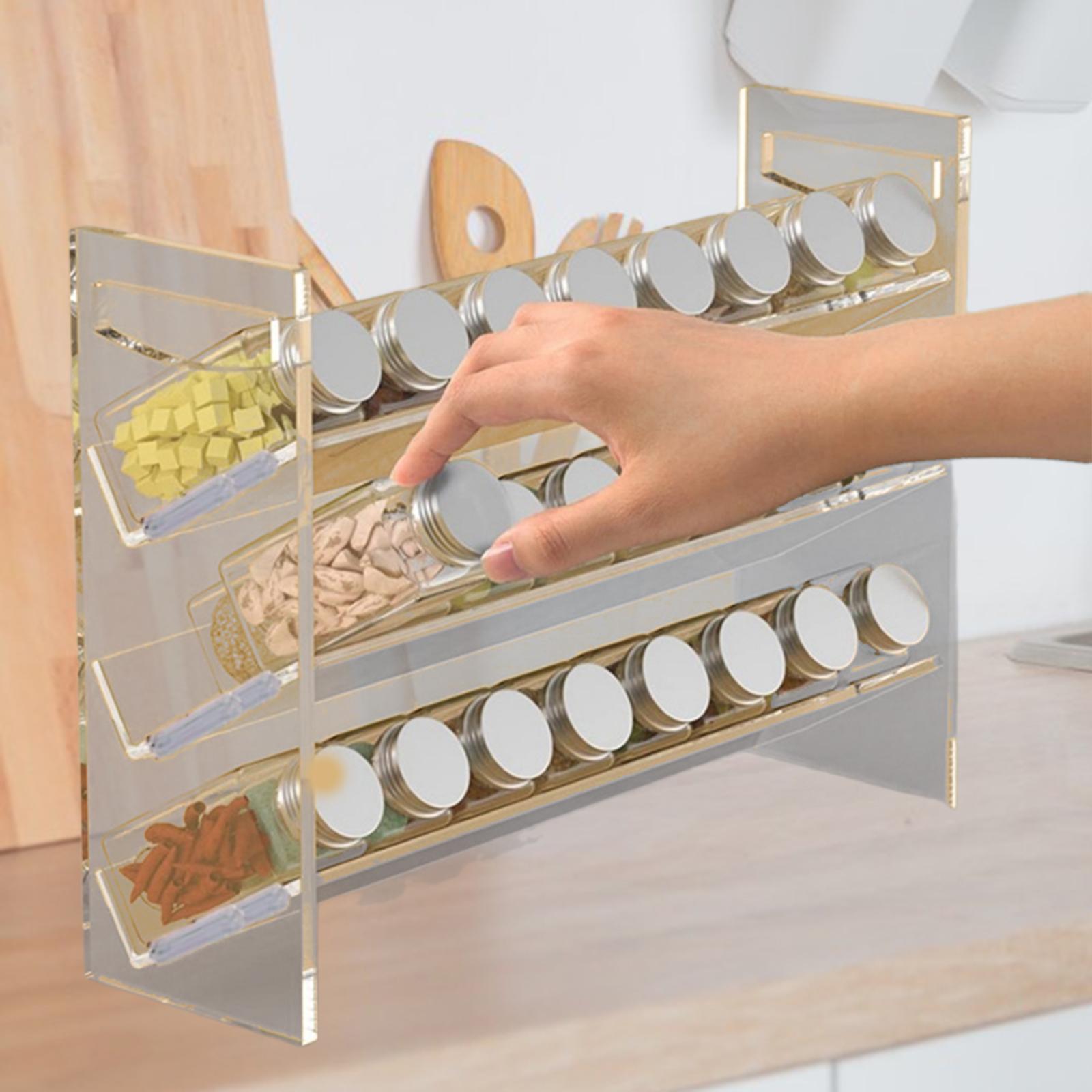 Acrylic Spice Rack Perfume Org – обзор и цена Kitchen Baking Pantry