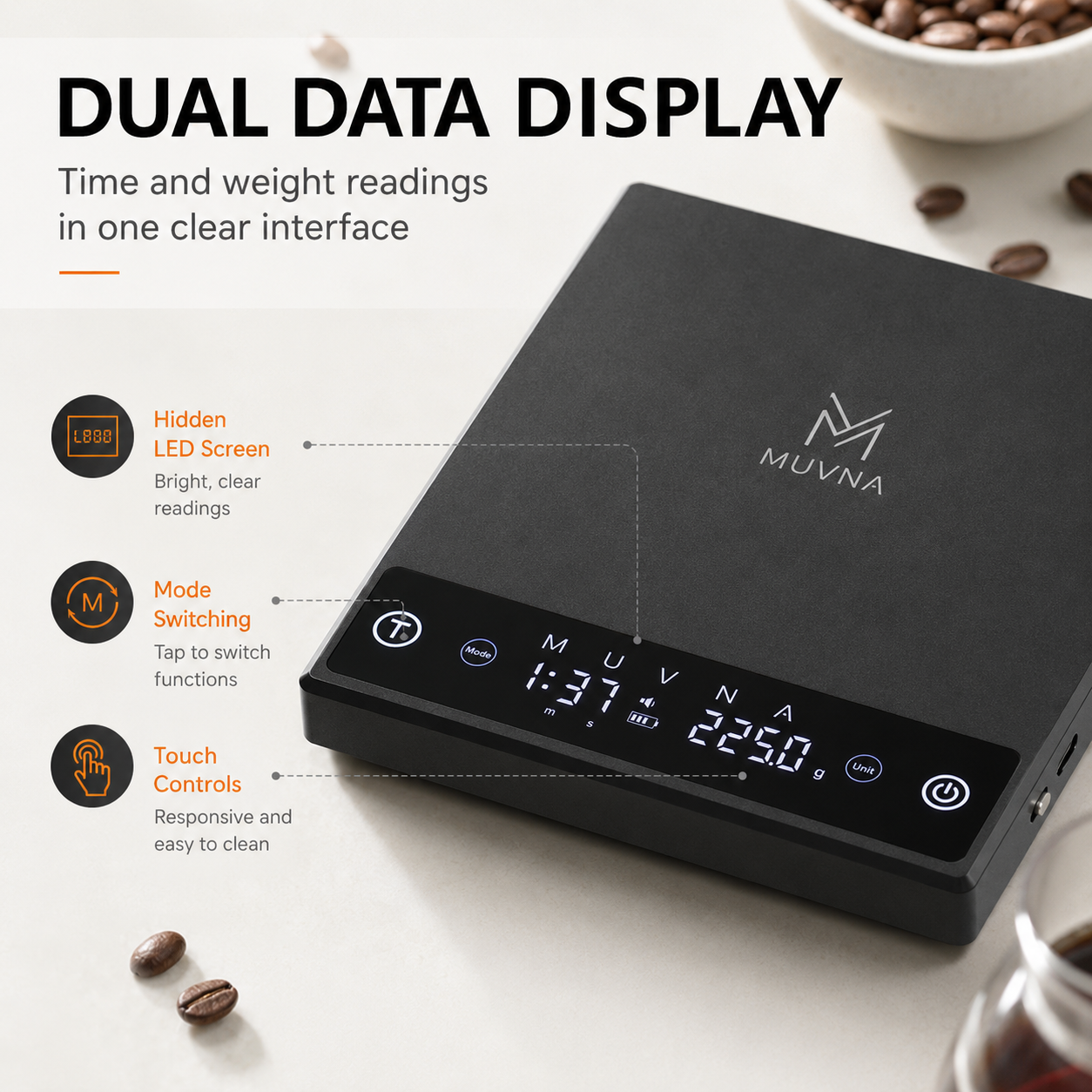 MUVNA Coffee Scale Espresso Sc – обзор и цена Kitchen Baking Timer