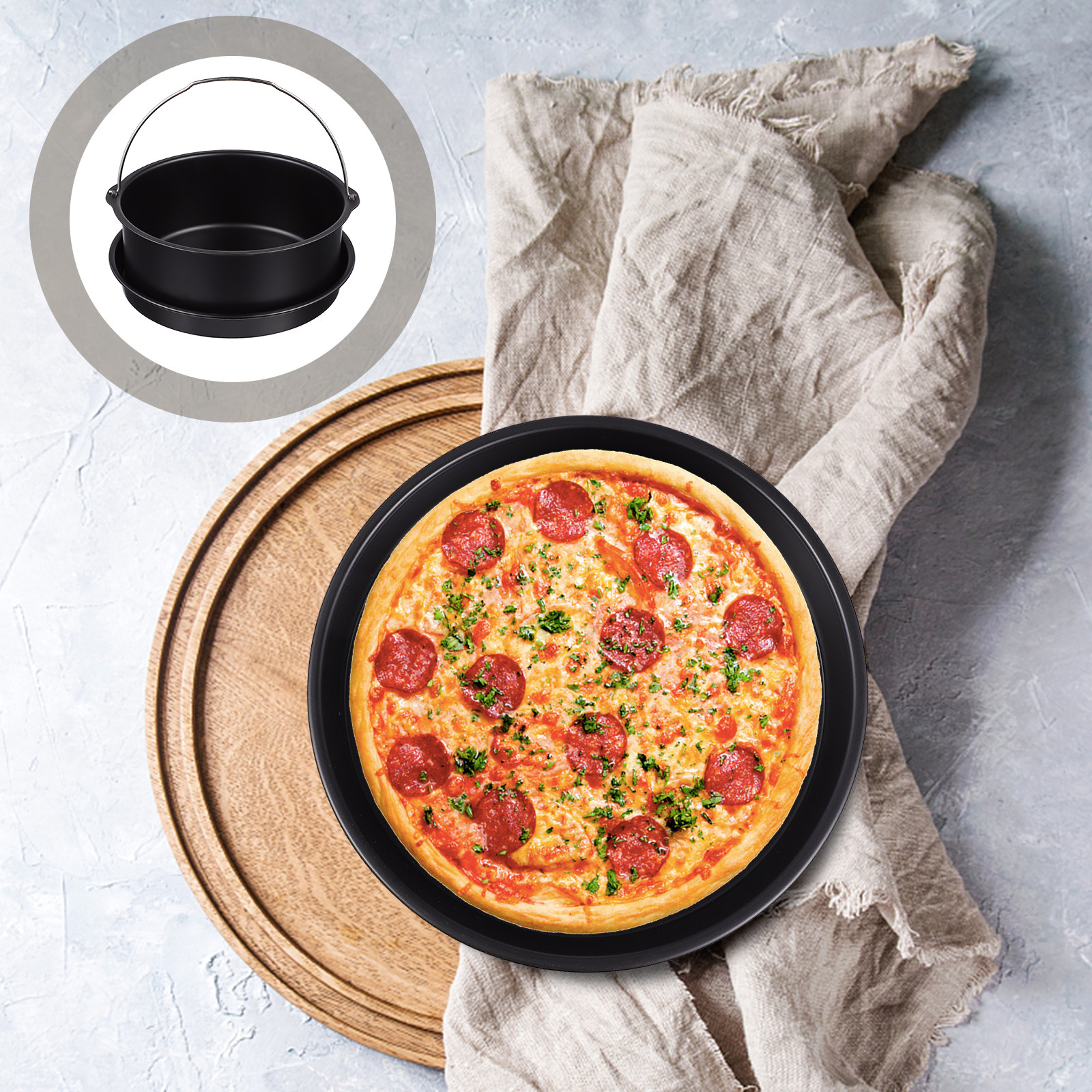 1Set 7Inch Air Fryer Cake Bask – обзор и цена Kitchen Baking Tray Set