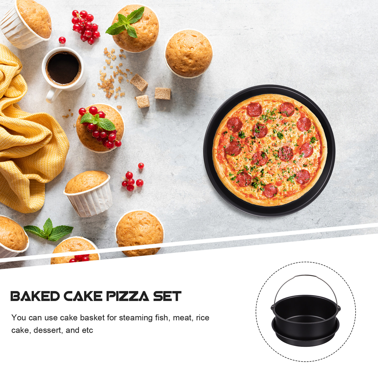 1Set 7Inch Air Fryer Cake Bask – обзор и цена Kitchen Baking Tray Set