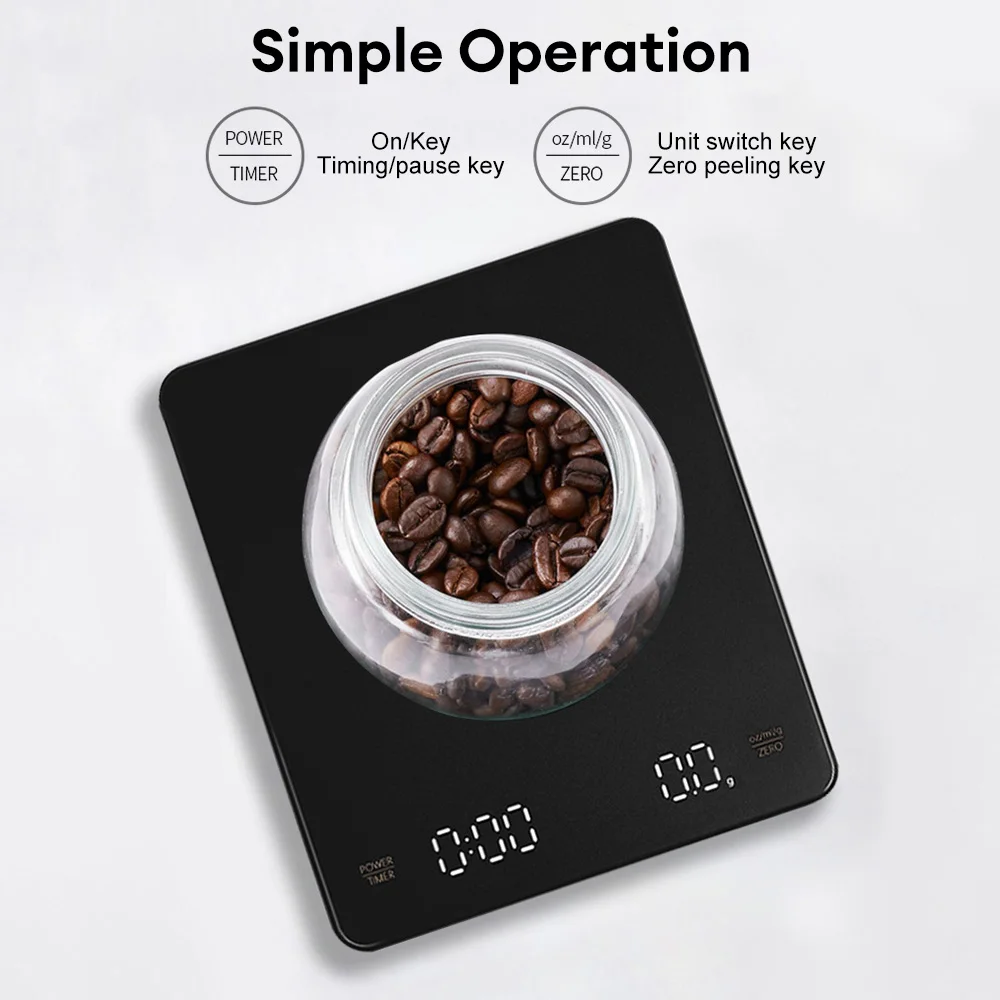 USB 3kg Digital Coffee Scale w – обзор и цена Kitchen Baking Timer
