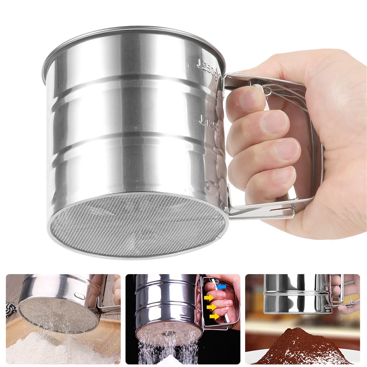 Sifter Strainer Stainless Stee – обзор и цена Baking Powder Kitchen
