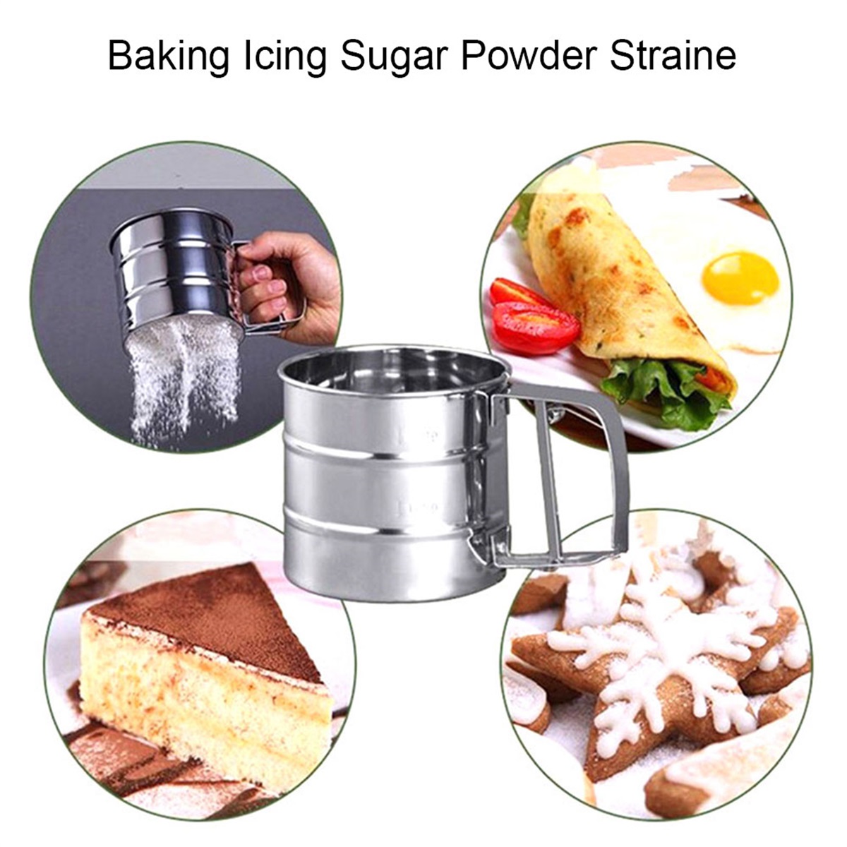 Sifter Strainer Stainless Stee – обзор и цена Baking Powder Kitchen