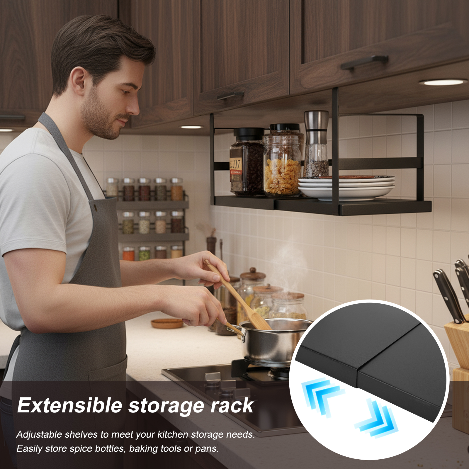 Expandable Cabinet Organizer S – обзор и цена Kitchen Baking Pantry