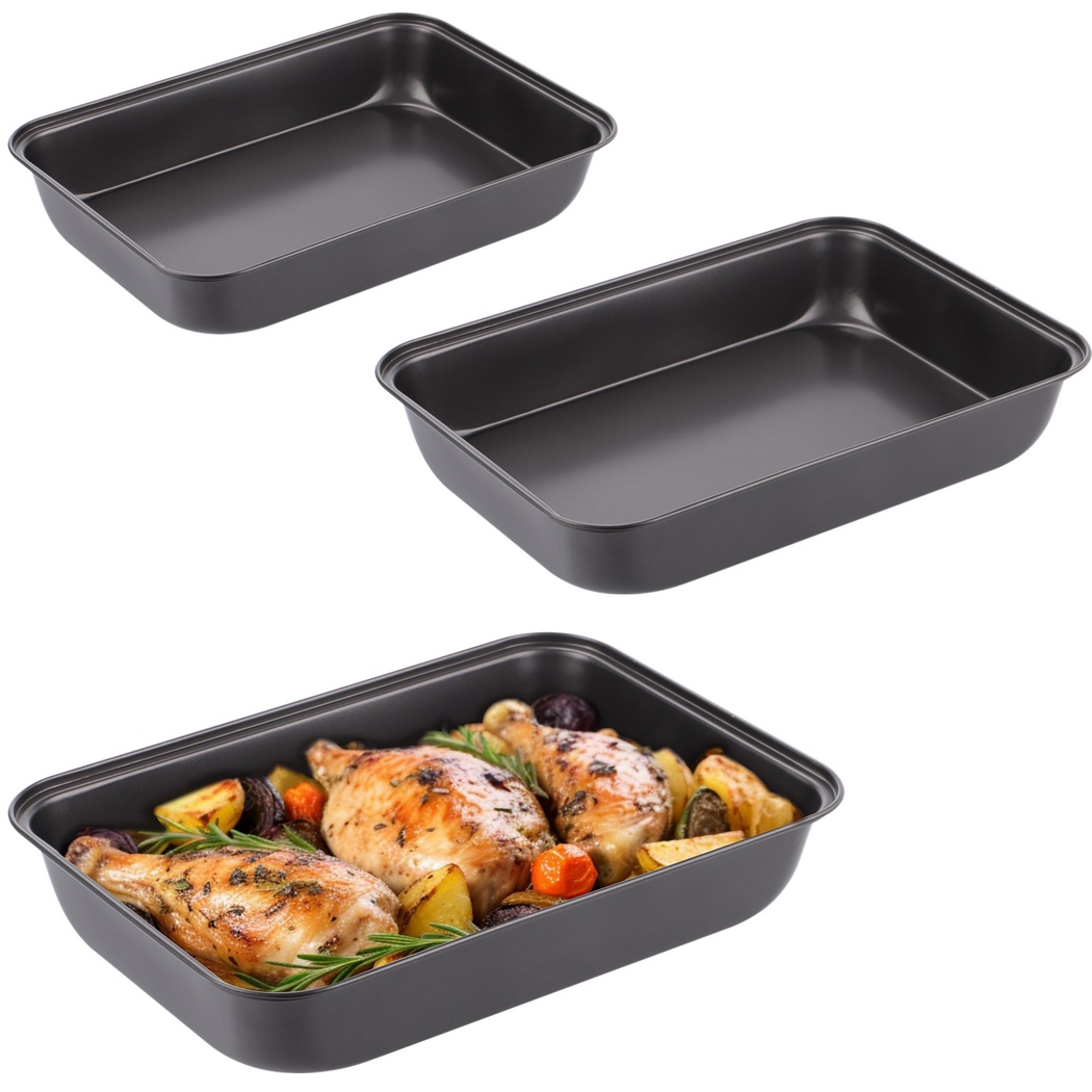 3-Sized 3Pcs/Set Non-Stick Ove – обзор и цена Kitchen Baking Tray Set
