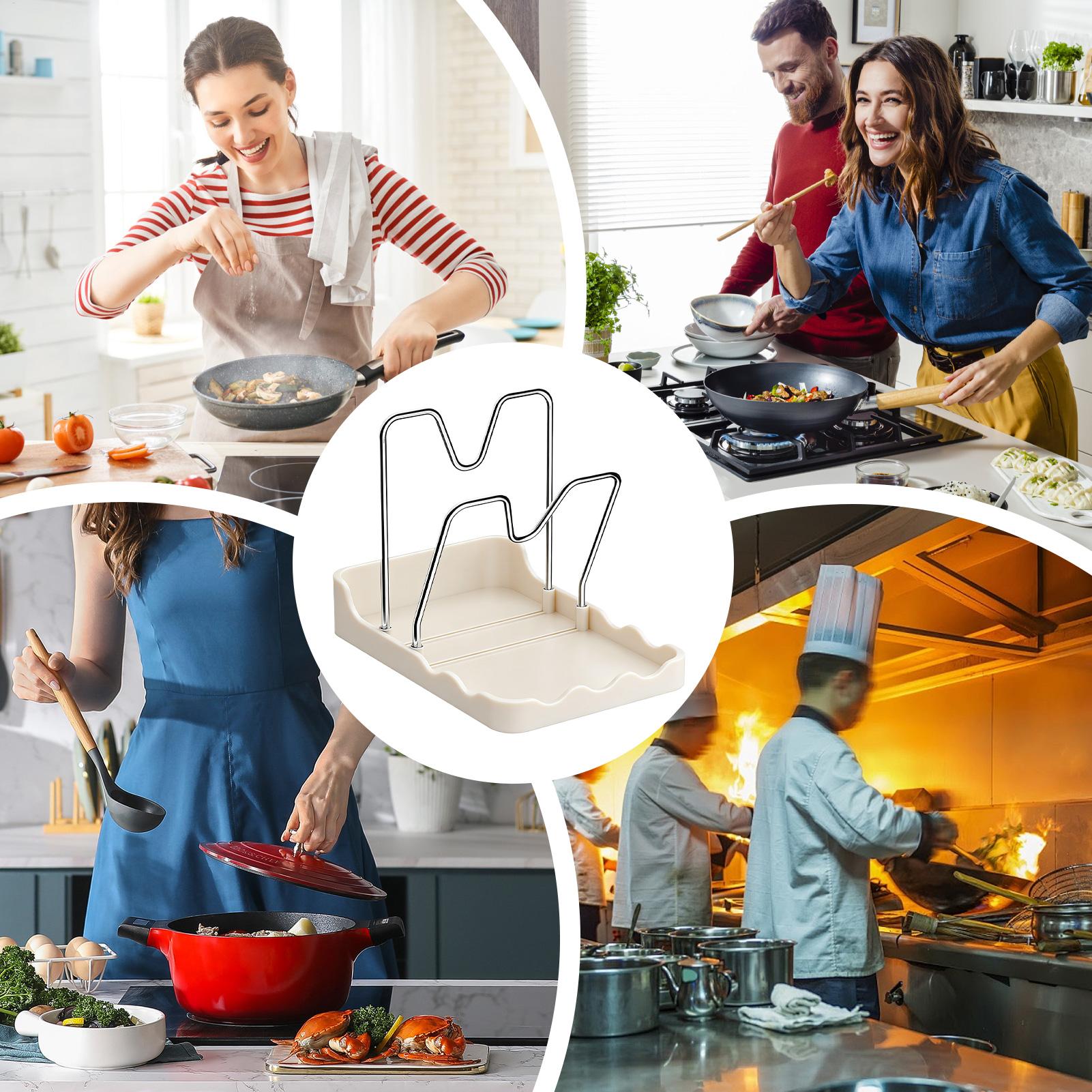 Pot Lid Holder Vertical Spoon  – обзор и цена Kitchen Baking Pantry