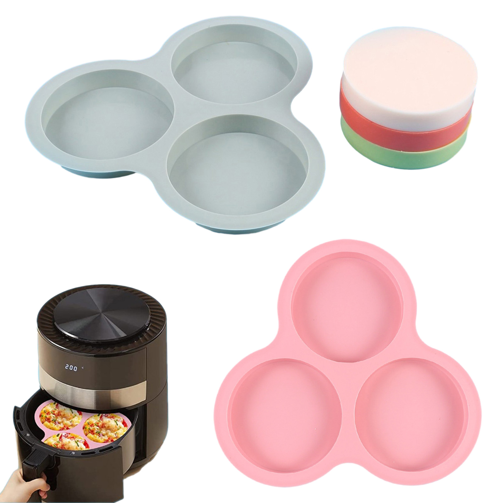 1/2pcs Silicone Air Fryer Egg  – обзор и цена Baking Kitchen Set