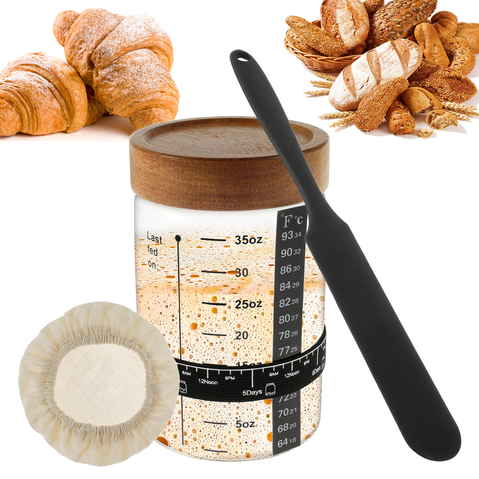 Sourdough Starter Jar Kit 1000 – обзор и цена Kitchen Baking Kit