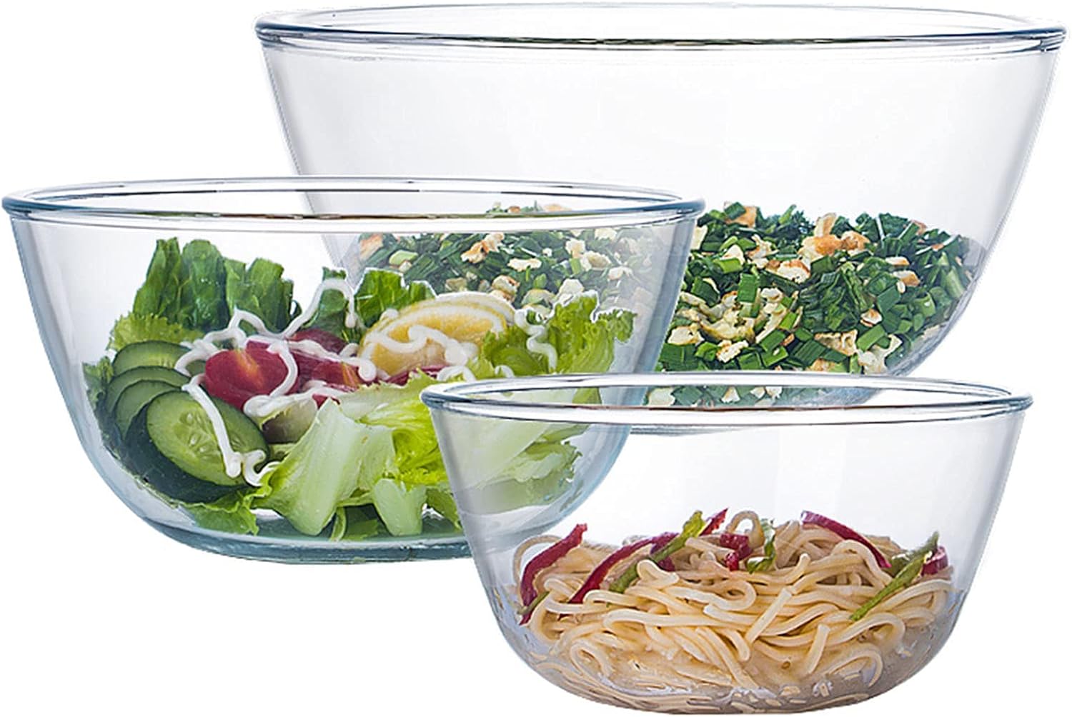 Glass Mixing Bowl Set of 3 for – обзор и цена Baking Kitchen Set