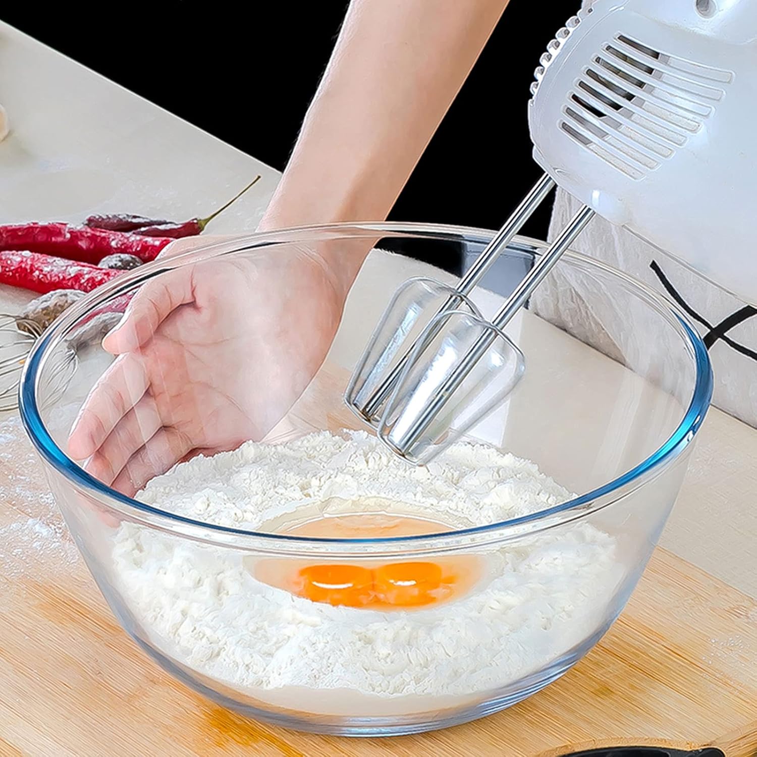 Glass Mixing Bowl Set of 3 for – обзор и цена Baking Kitchen Set