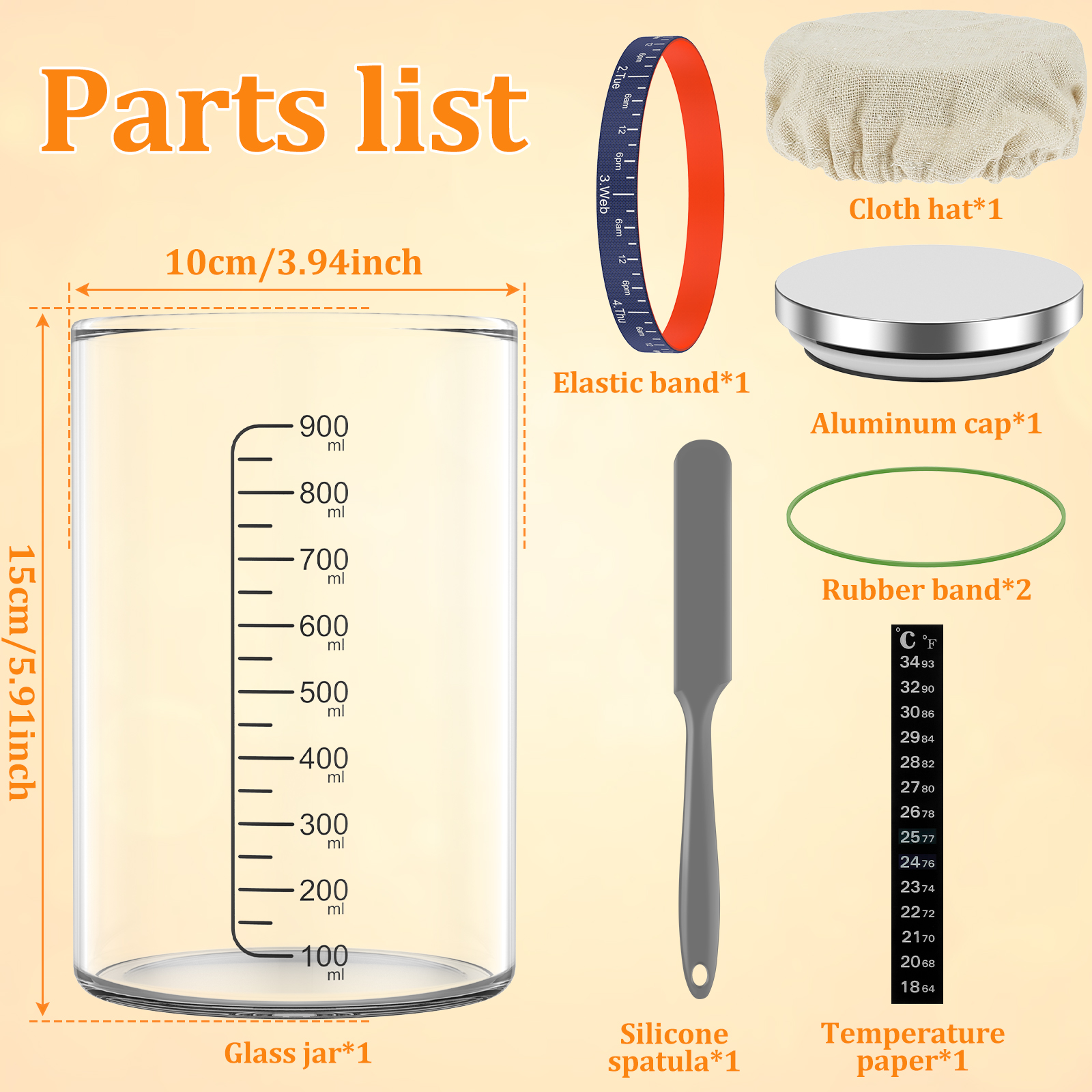 Sourdough Starter Jar Kit 900m – обзор и цена Kitchen Baking Kit