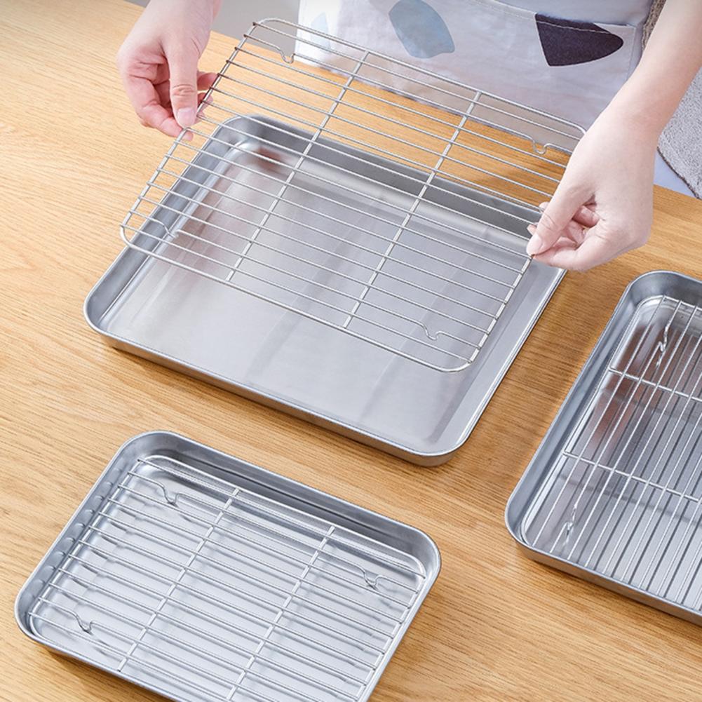 1 Set Stainless Steel Oven Bak – обзор и цена Kitchen Baking Tray Set