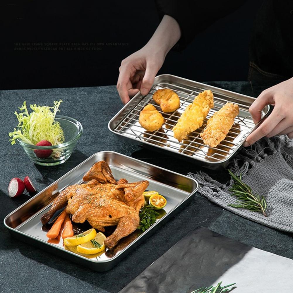 1 Set Stainless Steel Oven Bak – обзор и цена Kitchen Baking Tray Set