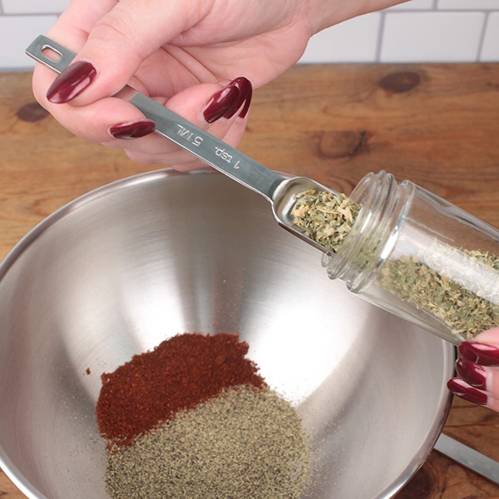 6Pcs Stainless Steel Measuring – обзор и цена Baking Powder Kitchen