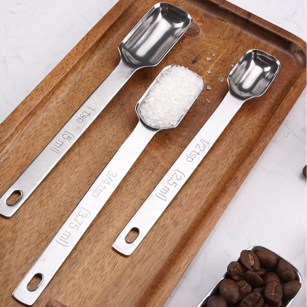 6Pcs Stainless Steel Measuring – обзор и цена Baking Powder Kitchen