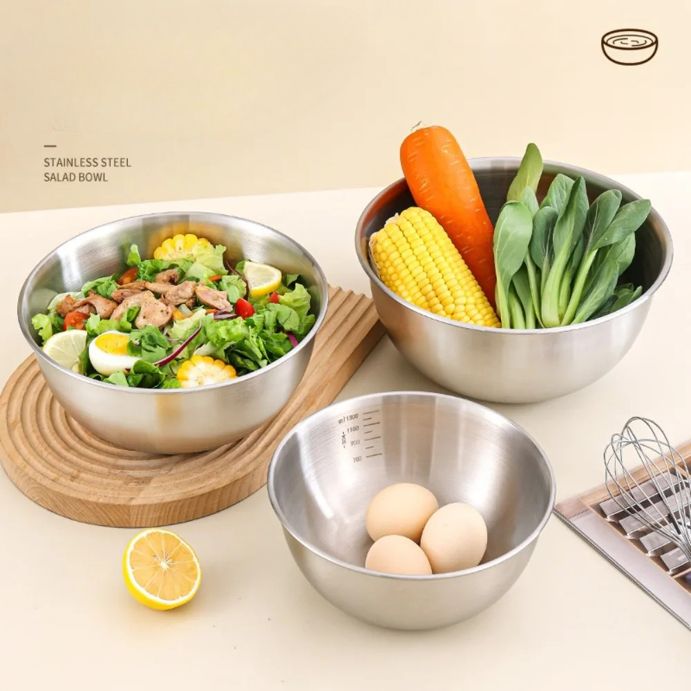 3pcs Stainless Steel Bowl Set  – обзор и цена Baking Kitchen Set