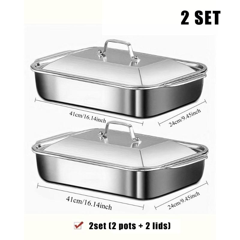 2PCS 16x9 Inch Stainless Steel – обзор и цена Kitchen Baking Tray Set