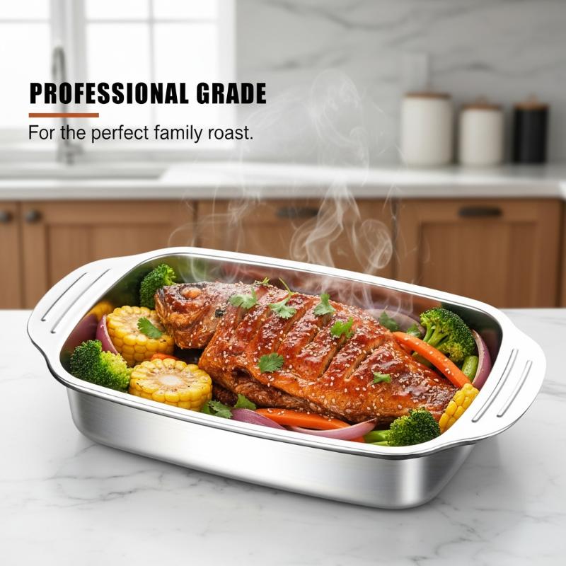 2PCS 16x9 Inch Stainless Steel – обзор и цена Kitchen Baking Tray Set
